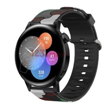 Imagem de Pulseira de Silicone Camuflada para GT3 42mm GT3 46mm - 123Smart, Bran