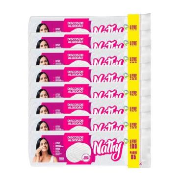 Imagem de KIT 8 UNIDADES - Algodão Hidrófilo em Disco com Ziplock (NATHY) - Paco