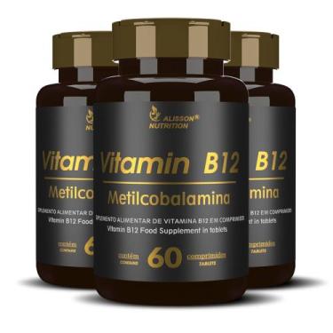 Imagem de Vitamin B12 Metilcobalamina Food Supplement in 180 tablets - Alisson N
