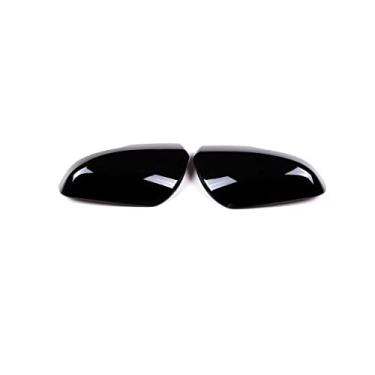Imagem de Capa de decoração de espelho lateral de carro compatível com Subaru XV Forester Outback Legacy 2019-2022, esta capa para espelhos retrovisores é feita de ABS (preto brilhante)