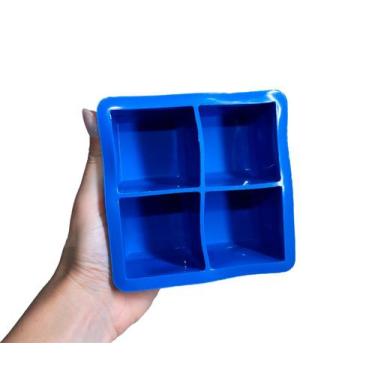 Imagem de Forma de Silicone quadrada - 4 formas - CAN.U.DO, Azul Escuro