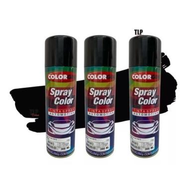 Imagem de Kit Tinta Spray Preto Brilhante 3un Automotiva Colorgin - SHERWIN WILL