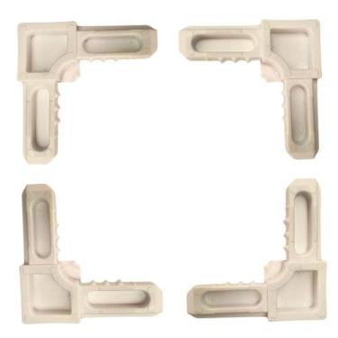 Imagem de Canto tela mosquiteira para perfil alumínio branco P027 4 Pç - Sabra F