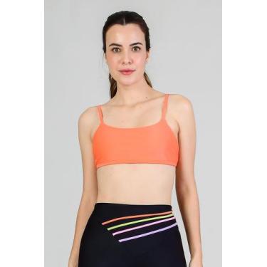 Imagem de Top Feminino Fino Fitae, Laranja, M
