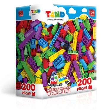 Imagem de Caixa De Blocos De Montar Com 200 Peças Brinquedo Educativo - Toyster
