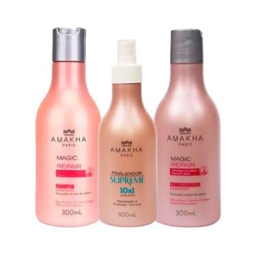 Imagem de Shampoo Condicionador Finalizador Magic Repair Amakha Paris