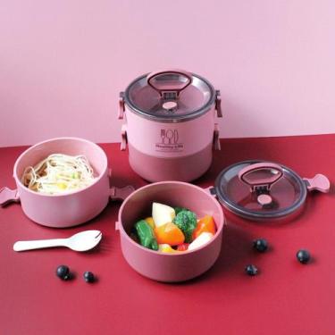 Imagem de Pote Marmita de 2 Andares 1600ml CONCEPT Rosa - Jacki Design