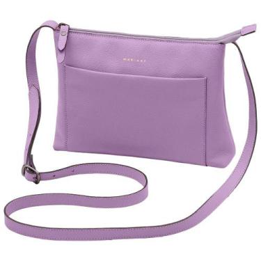 Imagem de Bolsa de Couro Mariart Orquídea, Violeta