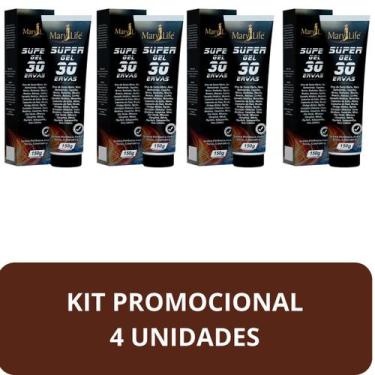 Imagem de Super Gel Desodorante Massageador Mary Life 30 Ervas Bisnaga 150g Kit 