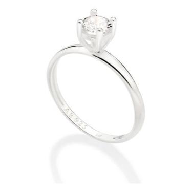 Imagem de Anel Solitário Composto Por 1 Zircônia De 810261 - Rommanel, Branco, 1