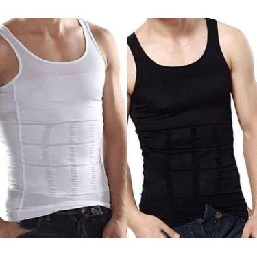 Imagem de 2 Cinta Colete Modeladora Termica Masculina Postural Slim - OEM, Preto