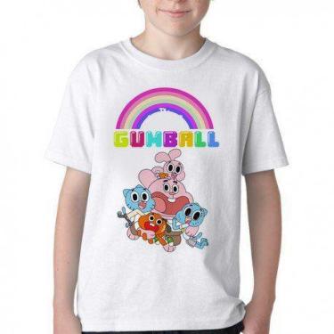 Imagem de Camiseta Infantil ou adulto incrivel mundo gumball Blusa Criança todos