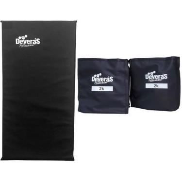 Imagem de kit treino em casa tornozeleira peso 2 kg e colchonete para academia -