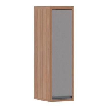 Imagem de Armário Aéreo 20 Cm 1 Porta 1 Prateleira Vanilla Com Cinza - LUCIANE