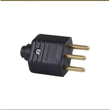 Imagem de Kit 5 Plugue Macho 2PeT 10A 180 Pld13 Preto Margirius