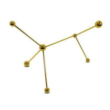 Imagem de Escultura Decorativa Moleculas Dourado Impecavel Luxo - LUXdécor