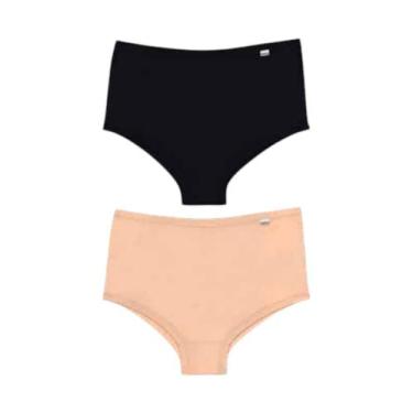 Imagem de Kit/2 Calcinha Alta DelRio 503121 Fio Brilhante Modal T. P/GG, P, D2, 