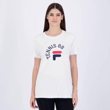 Imagem de Camiseta Fila Court Club Feminina Branca, GG