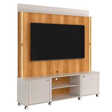Imagem de Home Rack Painel Para TV 75 Poleg 183cm Florença Lukaliam Off White/Fr
