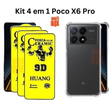 Imagem de Kit 3UN Película Fosca + Capa Transparente para Xiaomi Poco X6 Pro - H