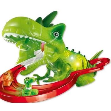 Imagem de Pista Elevador Com Som E Luz Dinossauro Prehistoric , - Toy king