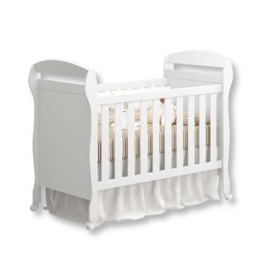 Imagem de Berço Americano Mini Cama Danny - Reller Móveis Infantis, Branco Brilh