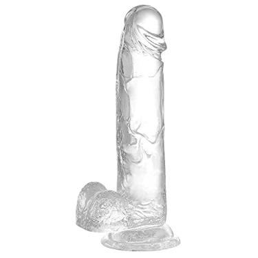 Imagem de Dildos realistas se sentem Como Pele, 7.3 Inch Clear Dildo com Suction Cup for Hands-Free Play, Body-Safe Material e Adult Sex Toys for Women