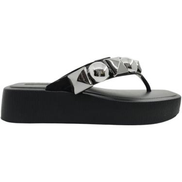 Imagem de Tamanco Feminino Casual Dia a Dia Passeio Praia Trabalho FlatForm com Pedras Petite Jolie PJ7327