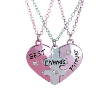 Imagem de Colar de quebra-cabeça Best Friend Friendship para 3 irmãs, presente de aniversário para irmã mais velha do meio, para 3 4 amigas, Small, Zinco, Sem Pedra Preciosa