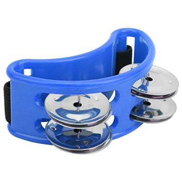 Imagem de Pandeiro para Pés, Pandeiro Elíptico para Percussão, Jingle Portátil, Sino para Pés, Caixa de Cajon, Acessórios de Tambor, Presente, Percussão Manual (Azul)