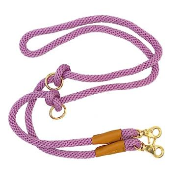 Imagem de Coleira multifuncional para cães de 2 m, coleira para cães com as mãos livres, correia de corda transversal, coleira longa ajustável para 2 cães (2,1 m x 12 mm, açafrão mola)