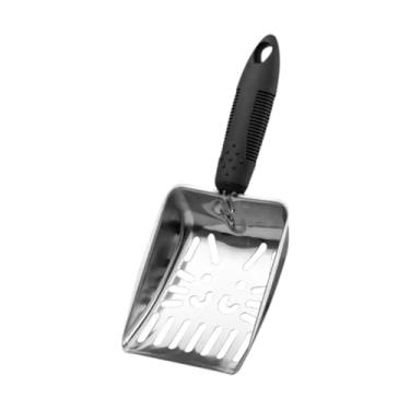 Imagem de Nishiyuenyi Cat Litter Scoop Kitty Metal Scoop Sifting Deep Portable Cat Sand Kitten Waste Lifter para gatinhos, Preto