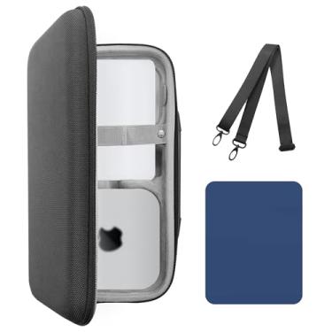 Imagem de Musiin Capa premium para Mac com alças em proteção definitiva compatível com Mac mini M4/Mac mini M4 Pro 2024, pronta para viagem para Magic Mouse, Magic Keyboard, Magic Trackpad e acessórios.