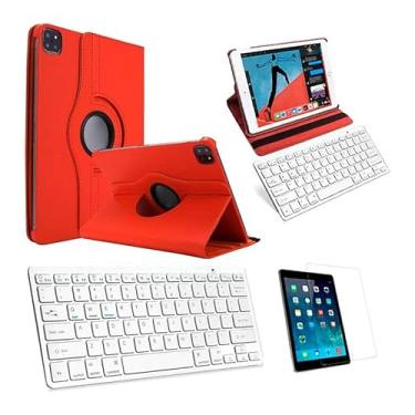 Imagem de BDNET, Capa/Teclado/Pel para iPad Air 5 10,9" 2022 Vermelho