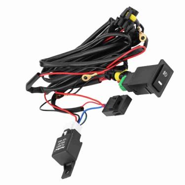 Imagem de Carro Universal Led Luz de Nevoeiro Interruptor Liga/desliga Kit Chicote Elétrico 12v Desempenho Estável Iluminado para Veículos Fora de Estrada