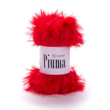 Imagem de YarnArt Piuma Fio de tricô de poliéster macio para cílios – adequado para agulhas de crochê e tricô, ideal para projetos amigurumi, pelúcia e decorativos, textura durável e brilhante (4414)