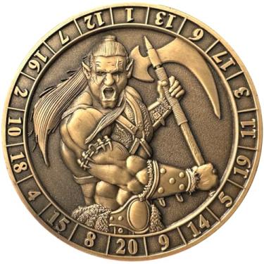 Imagem de Goliath Coins - d20 Male Half-Orc Barbarian Dice Coin