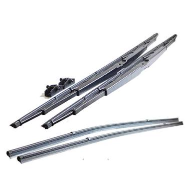 Imagem de Par de lâminas de para-brisa de 81,28 cm com suporte de sela larga para Motorhome, Veículo recreativo RV e ônibus com 2 refis de borracha