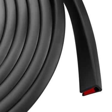 Imagem de Protalwell Acabamento de Borda de Borracha, Acabamento de Canal Em U Autoadesivo, Acabamento Em Formato de U para Madeira Compensada, Óculos, Espelho, Flexiglass, Peças de Borda Af (Ajuste 1/4", Compr