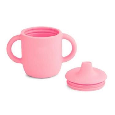 Imagem de Copo De Transição Infantil  Em Silicone Com Alça E Bico Antivazamento 