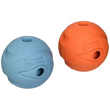 Imagem de Chuckit Bola de brinquedo para cães The Whistler Chuck-It tamanho médio, pacote com 2