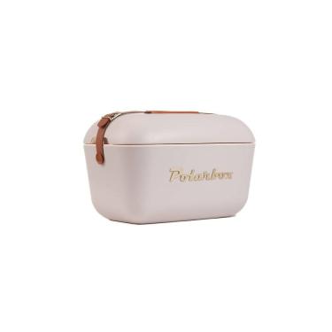 Imagem de Bolsa Térmica Cooler Retrô Com Alça Em Couro 12 Litros - Polarbox - Perola