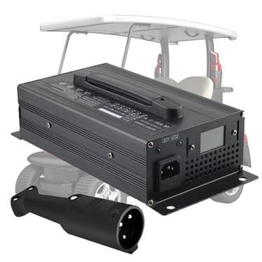 Imagem de Carregador de bateria de carrinho de golfe de 48 volts e 20 amperes Carregador de carrinho de golfe de 48 volts para carro de clube de carrinho de golfe,48V 20A with 3 Pin Round Plug