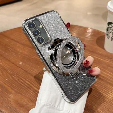 Imagem de Capa de suporte com glitter TPU com revestimento ultrafino para Samsung A55 A54 A53 A25 A15 A35 A32 A52 A22 A24 A12 A14 A13 A52S, prata c, para A71 4G