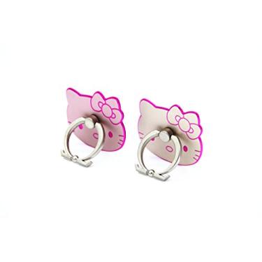 Imagem de CellDesigns Hello Kitty Suporte de suporte para celular Suporte para carro, Rose Gold, Gold/ Pink Rim