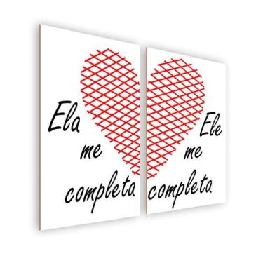 Imagem de Quadro/Placa Decorativa MDF 20x28xm s/ Moldura Tema Namorados - I Love