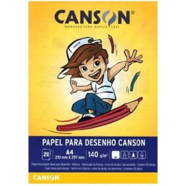 Imagem de Papel Canson A4 Branco 140G/M2 Bloco-Canson