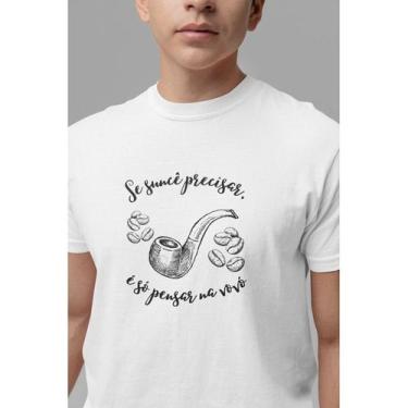 Imagem de Camiseta Preta Velho - Força e Fé Afro-Brasileira - ELSA NAVES, Branco