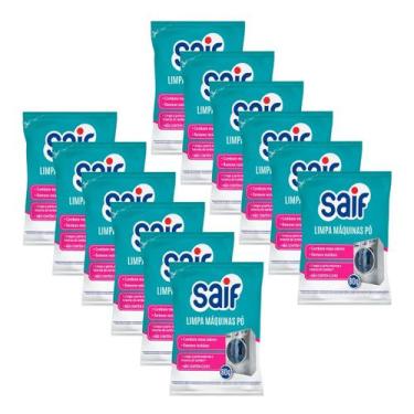 Imagem de Kit 12 Limpa Maquina de Lavar Roupa Sachê Higienizador 80g S/ Cloro Li
