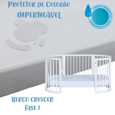 Imagem de Protetor de Colchão Impermeável Berço Crescer Fase 2 68x138x15cm Arrum